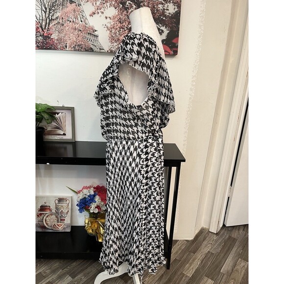 C EST 1946 Women  Dress Plus 22/24W Off-Shoulder With Ruffled Hem Elastic Waist - Picture 6 of 14